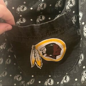 Washington Redskins Black and White Patterned Bag with Logo